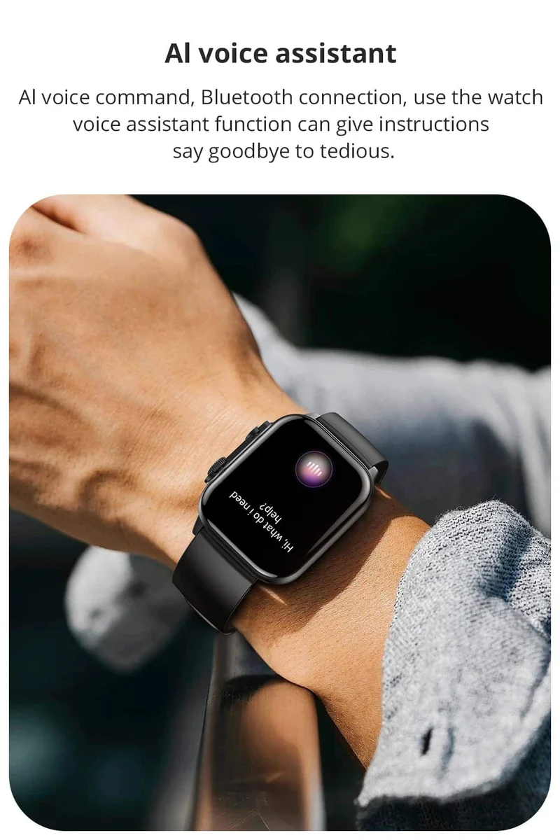 COLMI C81 2.0 Zoll AMOLED Smartwatch unterstützt AOD 100 Sportmodi IP68 wasserdichte Smartwatch für Männer und Frauen PK Ultra Series 8