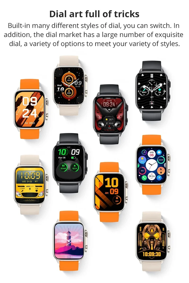COLMI C81 2.0 Zoll AMOLED Smartwatch unterstützt AOD 100 Sportmodi IP68 wasserdichte Smartwatch für Männer und Frauen PK Ultra Series 8