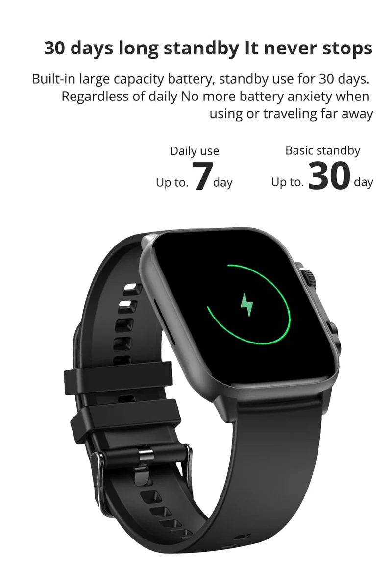 COLMI C81 2.0 Zoll AMOLED Smartwatch unterstützt AOD 100 Sportmodi IP68 wasserdichte Smartwatch für Männer und Frauen PK Ultra Series 8