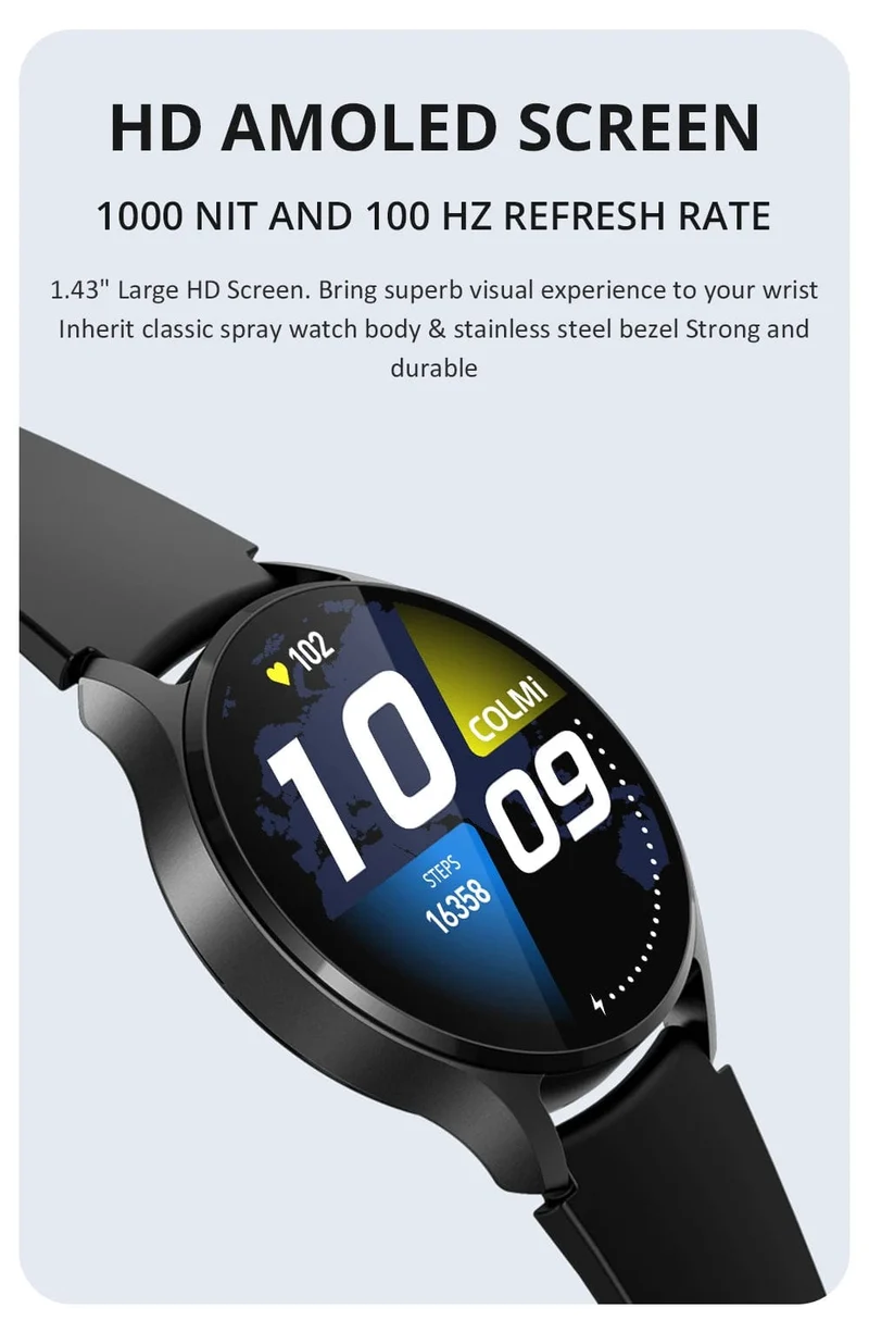 COLMI i28 Ultra AI Smartwatch, AMOLED-Display, integriertes AI Da-GPT, muslimisches Gebet, Bluetooth-Anrufuhr, Smartwatch für Männer und Frauen