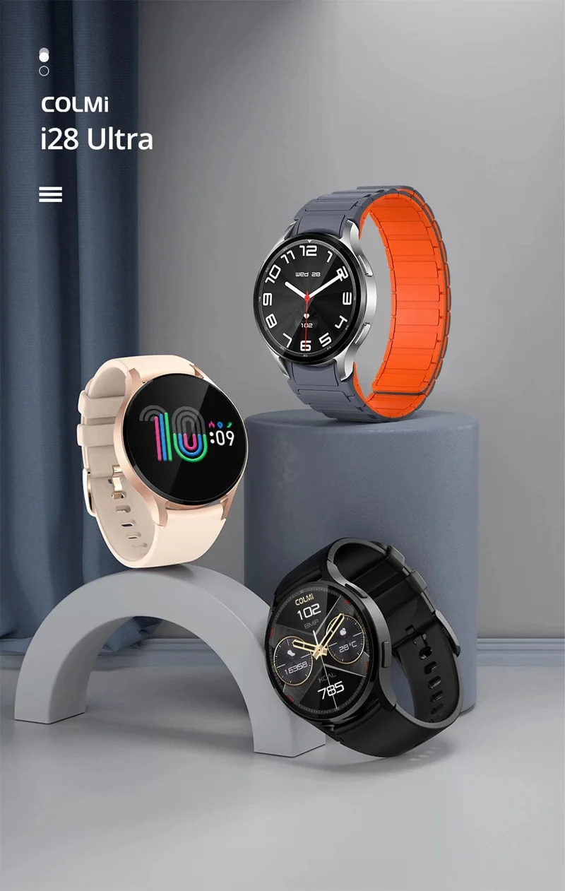 COLMI i28 Ultra AI Smartwatch, AMOLED-Display, integriertes AI Da-GPT, muslimisches Gebet, Bluetooth-Anrufuhr, Smartwatch für Männer und Frauen