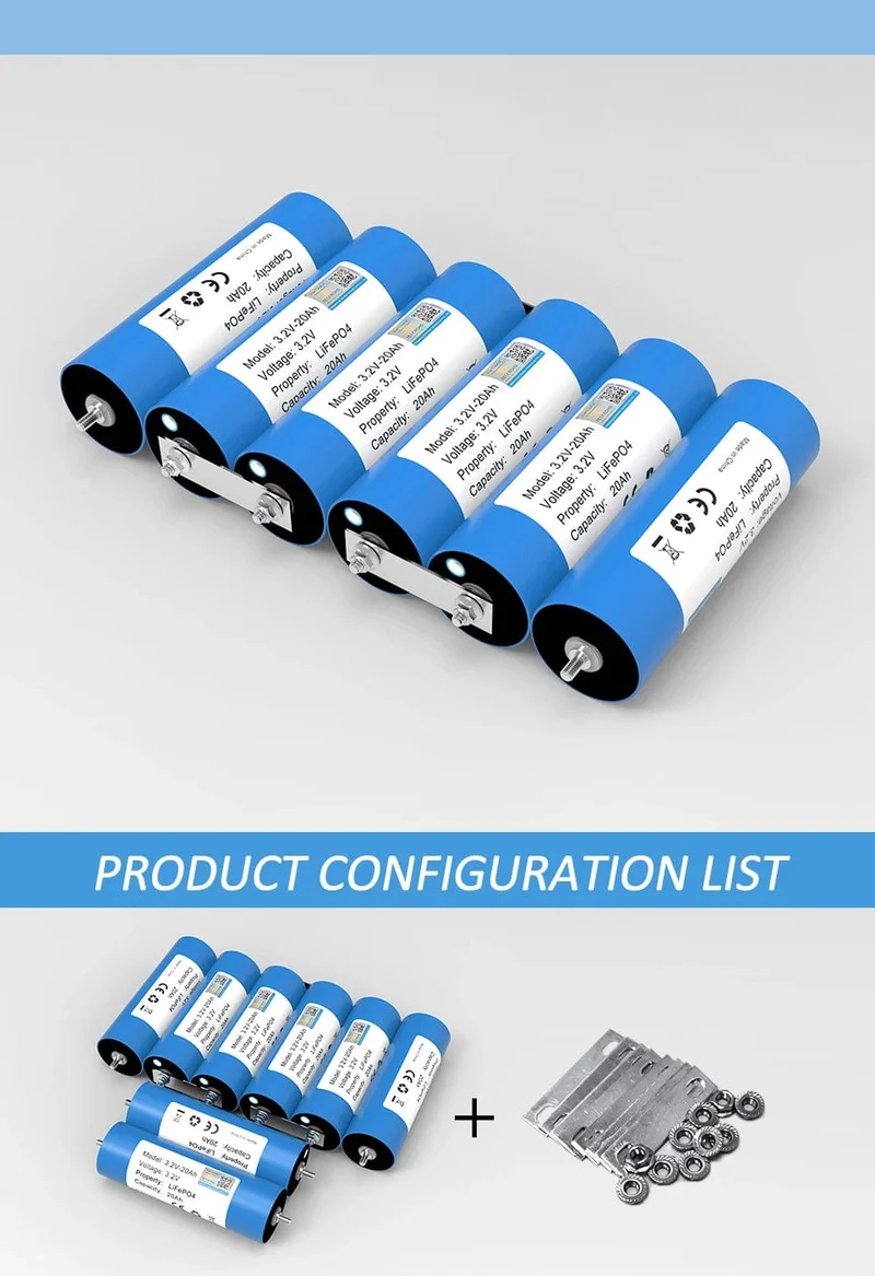 4 Stück 3.2 V 20 Ah Akkupack LiFePO4 C40 Phosphatzelle für 4S 8s 12V 24V Motorrad Auto Motorbatterien Modifikation Klasse A