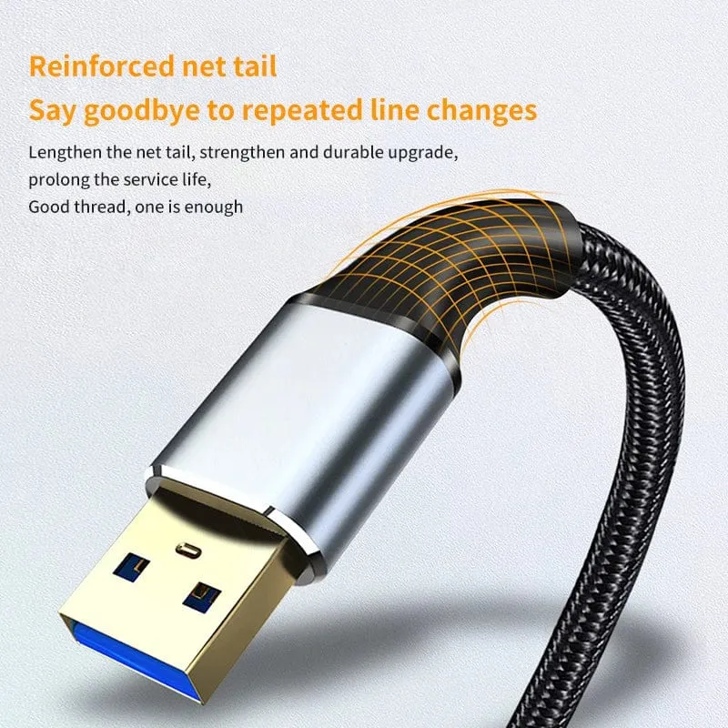 USB 3.0-Verlängerungskabel Typ A Stecker auf Stecker, 5 Gbit/s, USB auf USB 2.0 Extender für Kühler, Festplatte, TV-Box, USB 3.0-Kabelverlängerung