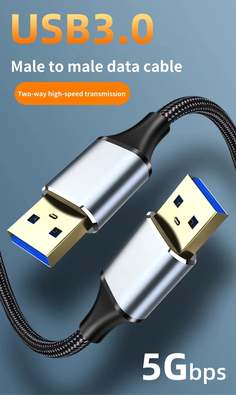USB 3.0-Verlängerungskabel Typ A Stecker auf Stecker, 5 Gbit/s, USB auf USB 2.0 Extender für Kühler, Festplatte, TV-Box, USB 3.0-Kabelverlängerung