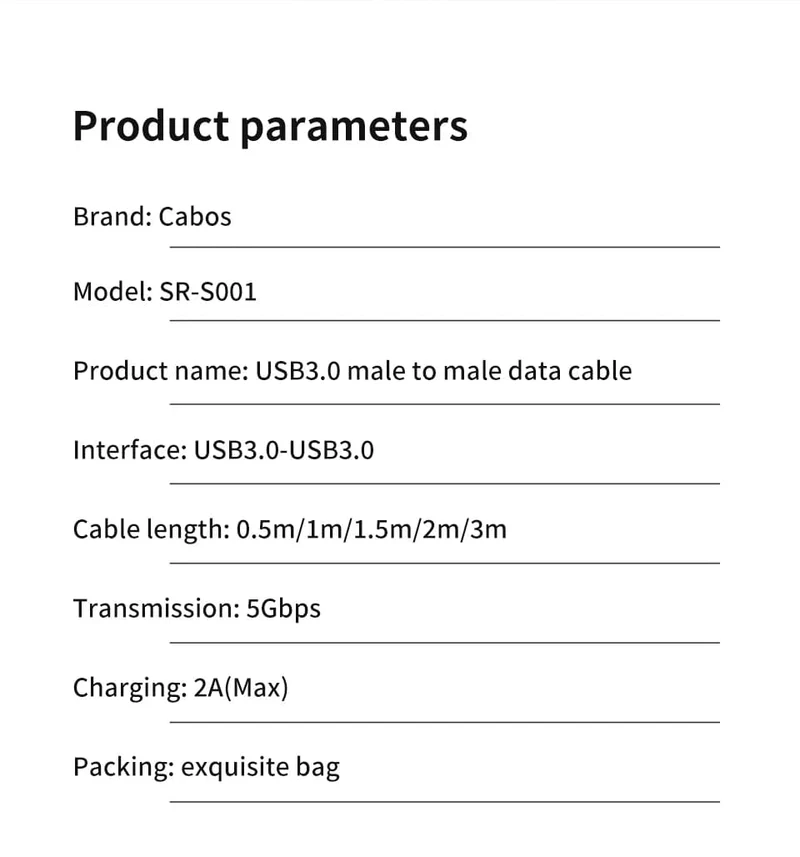 USB 3.0-Verlängerungskabel Typ A Stecker auf Stecker, 5 Gbit/s, USB auf USB 2.0 Extender für Kühler, Festplatte, TV-Box, USB 3.0-Kabelverlängerung