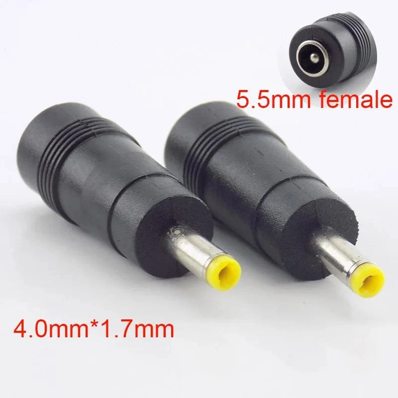 1/5 stücke AC DC Power Stecker Stecker Buchse auf Stecker Adapter Stecker Laptop Audio Kabel Konverter 5.5mm x 2.1mm auf 4.0mm x 1.7mm