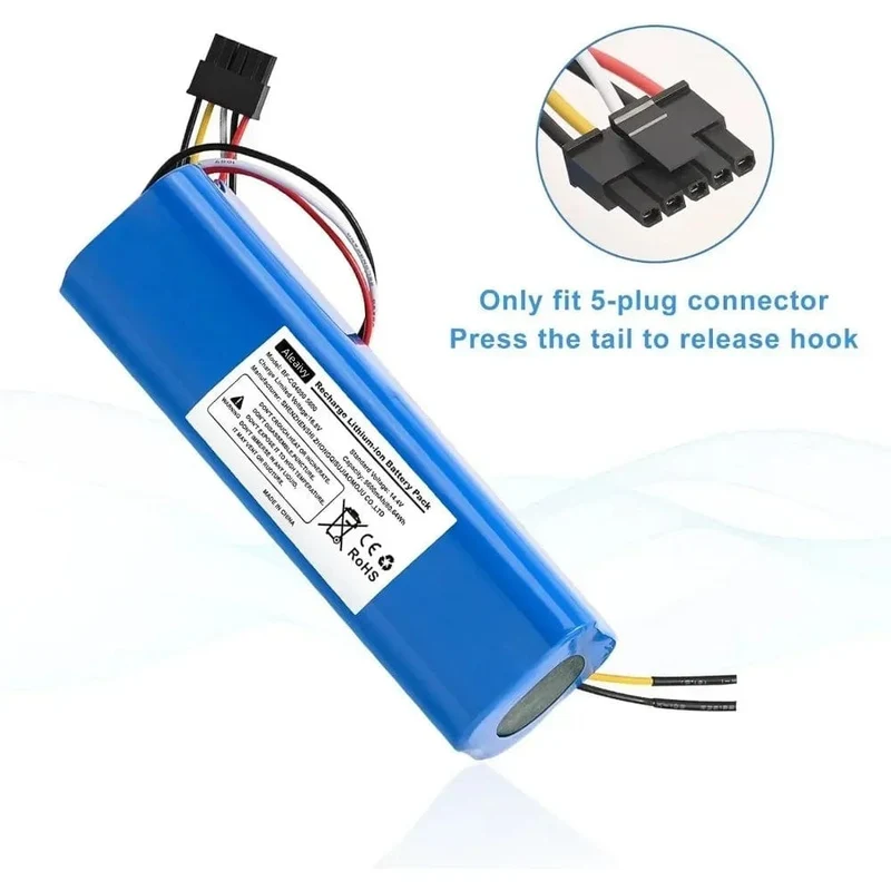 Aleaivy 12800 mAh Li-Ion Akku für CECOTEC CONGA 4090 5090 3090 1690 1890 2090 Roboter-Staubsauger 14.4 V 18650 Akkupacks