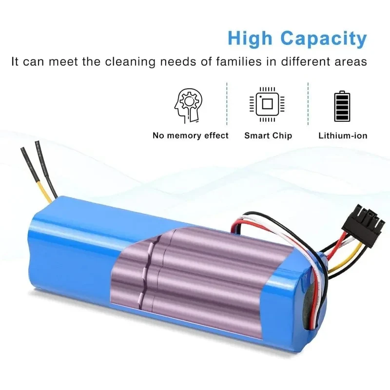Aleaivy 12800 mAh Li-Ion Akku für CECOTEC CONGA 4090 5090 3090 1690 1890 2090 Roboter-Staubsauger 14.4 V 18650 Akkupacks