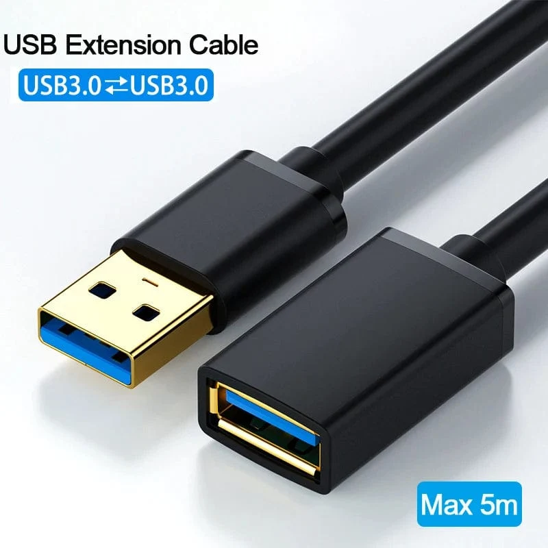 5 m-0.5 m USB-zu-USB-Verlängerungskabel, USB-A-Stecker auf Buchse, USB 3.0 2.0-Extender für Heizkörper, Festplatte, TV-Box, USB-Verlängerungskabel