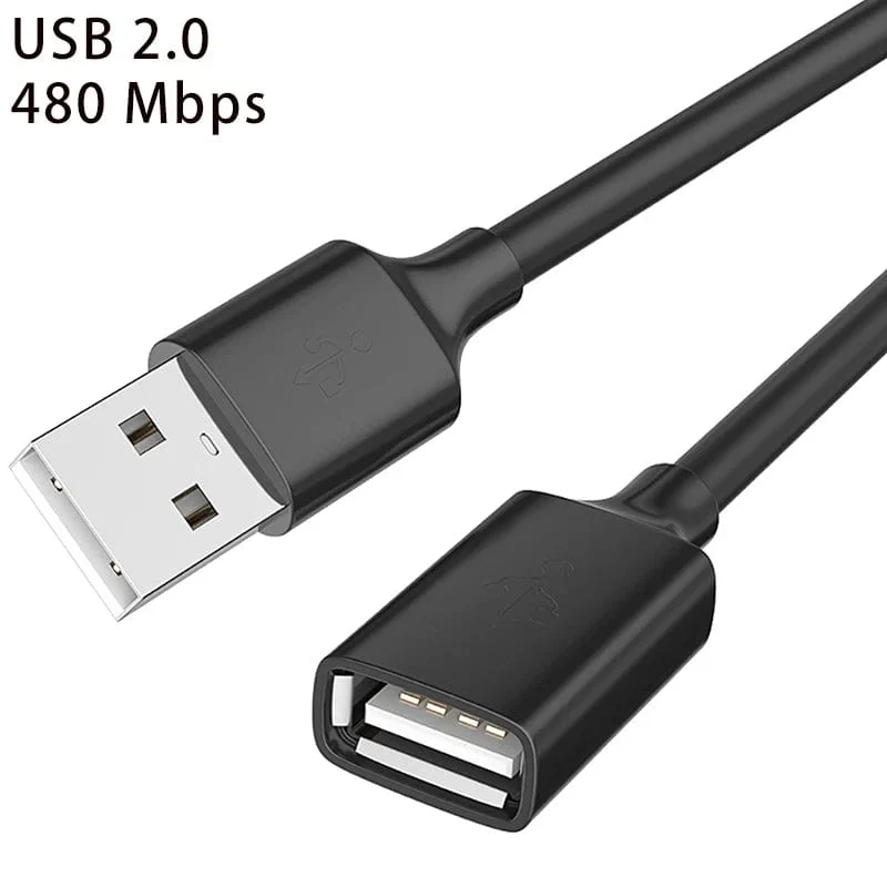 5 m-0.5 m USB-zu-USB-Verlängerungskabel, USB-A-Stecker auf Buchse, USB 3.0 2.0-Extender für Heizkörper, Festplatte, TV-Box, USB-Verlängerungskabel