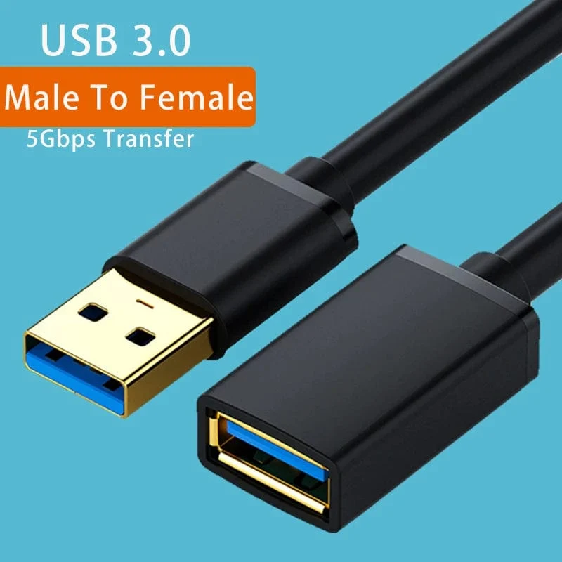 5 m-0.5 m USB-zu-USB-Verlängerungskabel, USB-A-Stecker auf Buchse, USB 3.0 2.0-Extender für Heizkörper, Festplatte, TV-Box, USB-Verlängerungskabel