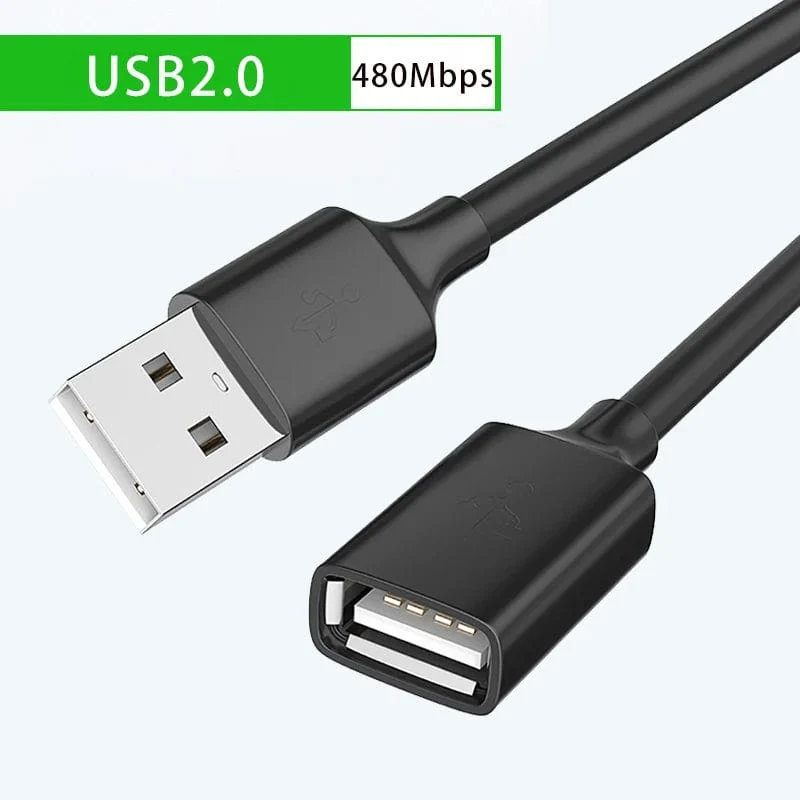 5 m-0.5 m USB-zu-USB-Verlängerungskabel, USB-A-Stecker auf Buchse, USB 3.0 2.0-Extender für Heizkörper, Festplatte, TV-Box, USB-Verlängerungskabel