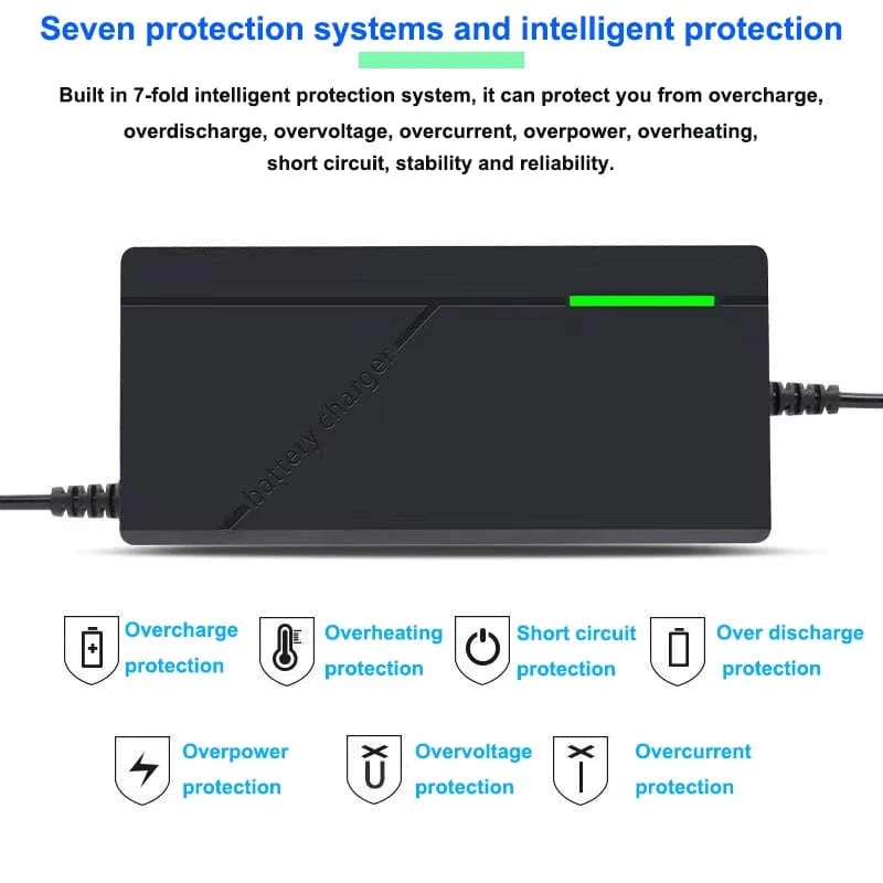 36V 48V 60V 72V Ladegerät 2A 5A Lithium-Batterie Pack 42 54.6 67.2 84V 10 13 16 20S Smart Intelligente Schnelle Lade Ladegerät EU Stecker