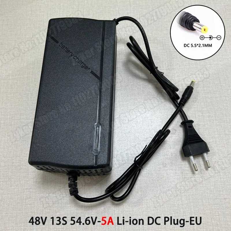 36V 48V 60V 72V Ladegerät 2A 5A Lithium-Batterie Pack 42 54.6 67.2 84V 10 13 16 20S Smart Intelligente Schnelle Lade Ladegerät EU Stecker