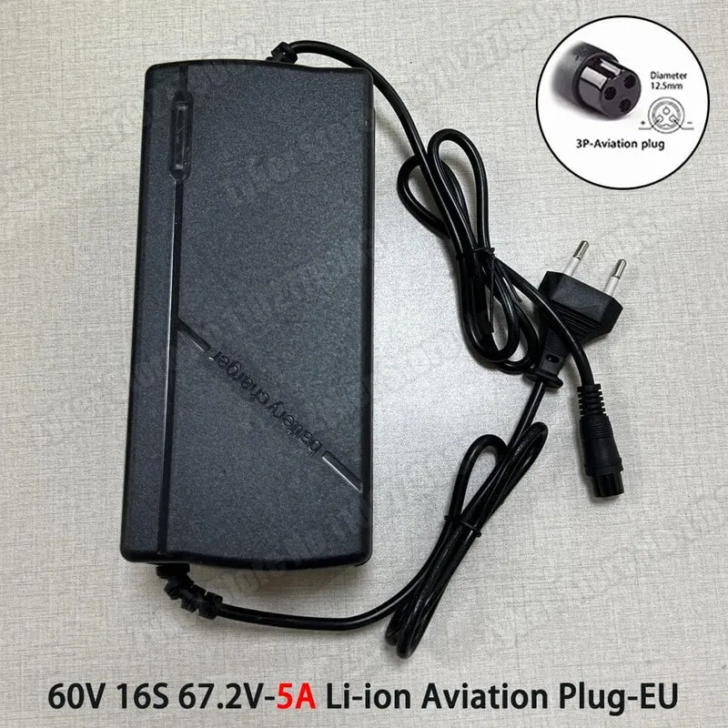 36V 48V 60V 72V Ladegerät 2A 5A Lithium-Batterie Pack 42 54.6 67.2 84V 10 13 16 20S Smart Intelligente Schnelle Lade Ladegerät EU Stecker