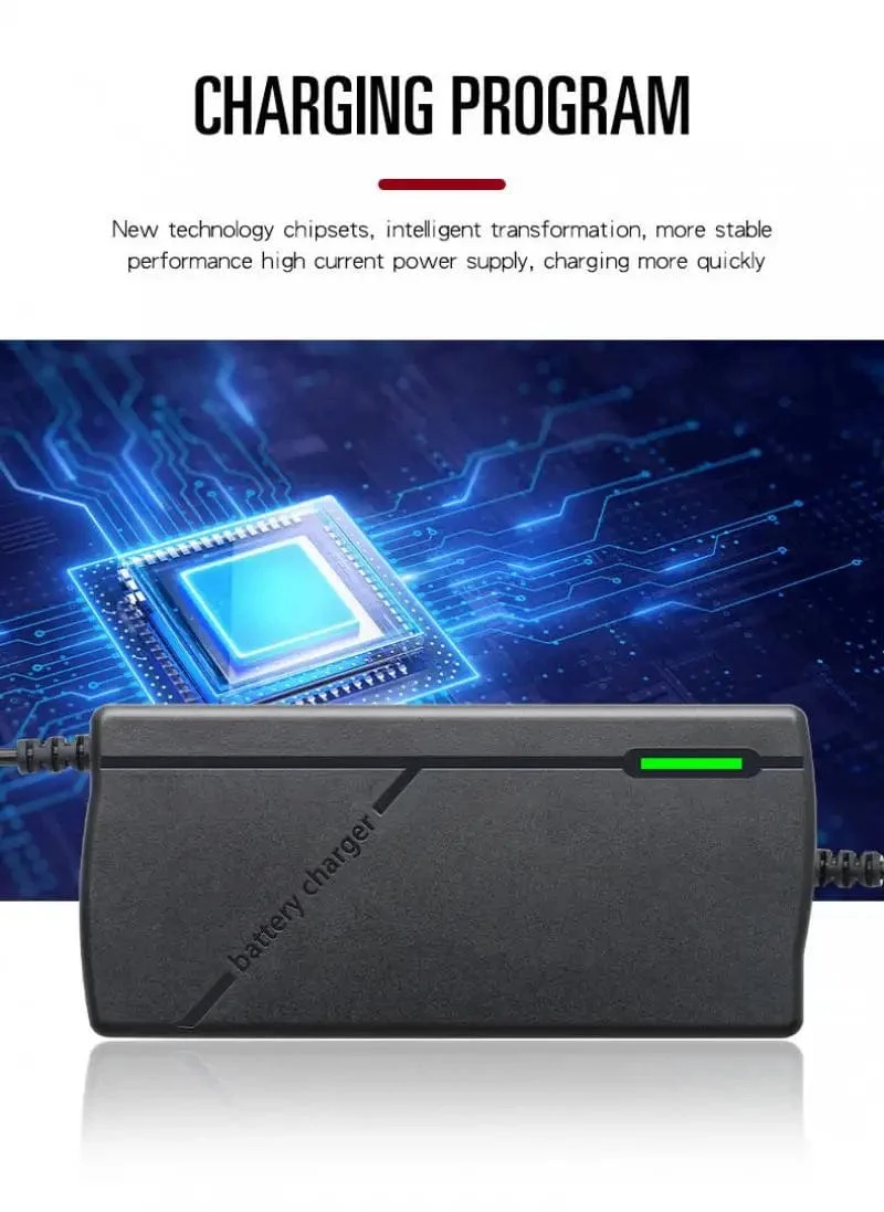 36V 48V 60V 72V Ladegerät 2A 5A Lithium-Batterie Pack 42 54.6 67.2 84V 10 13 16 20S Smart Intelligente Schnelle Lade Ladegerät EU Stecker