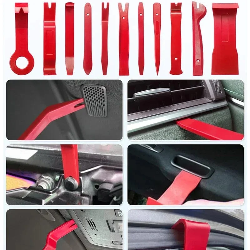 Tragbares Werkzeug zum Entfernen von Autoverkleidungen, Kit zum Entfernen von Autoverkleidungen, Türverkleidungen, Audioverkleidungen, Clip-Zange, Befestigungsentferner, Hebelwerkzeug für die Demontage von Autos