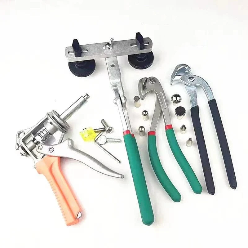Werkzeug zur Reparatur von Kotflügelkanten, Dellenreparaturset ohne Ausbeulen, Karosseriereparaturwerkzeuge, Kantenbeschneidezange für Autos, flaches Loch, Messschieber-Werkzeugclip