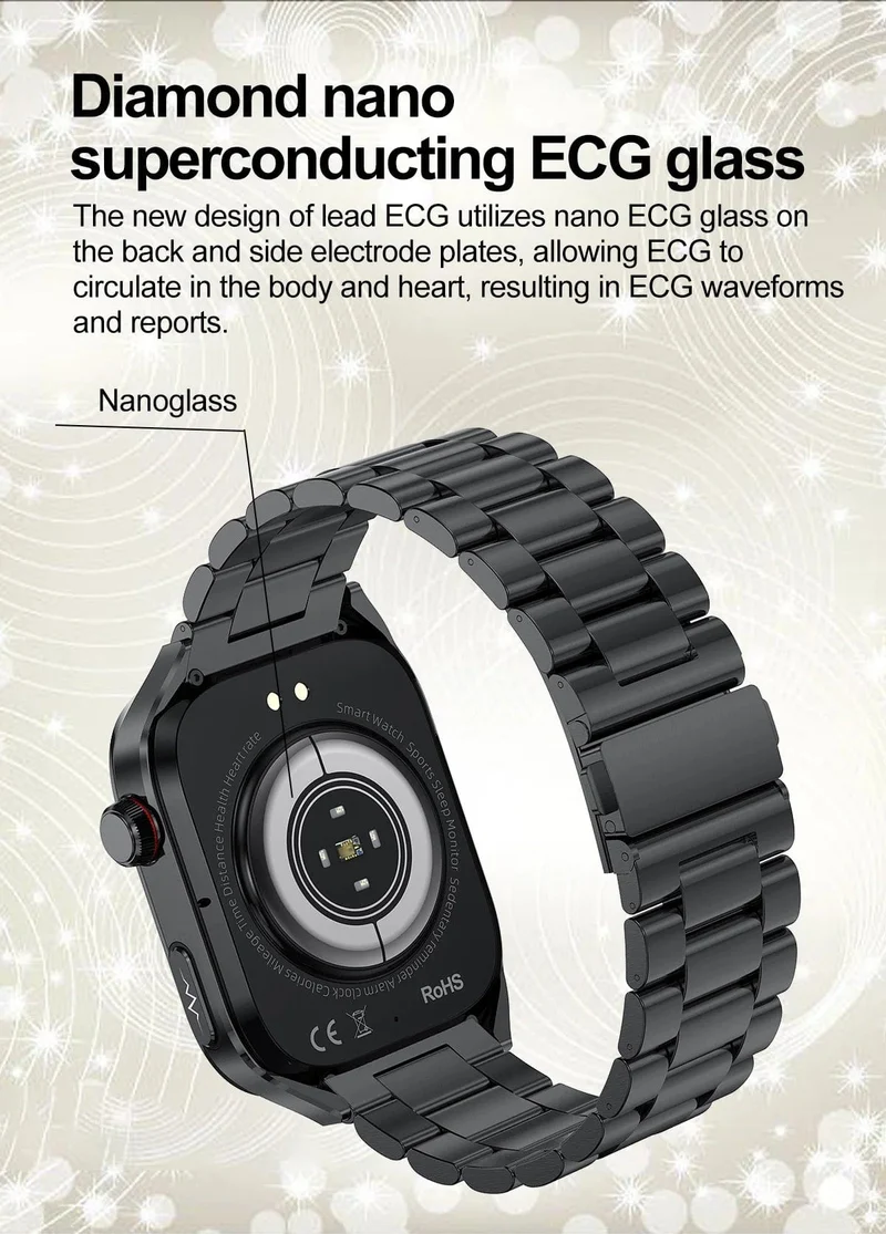 Für HUAWEI Xiaomi Neue Harnsäure Blut Fett Smartwatch EKG Blut Glucose Herz Rate Blutdruck Gesundheit Überwachung Smart Uhr