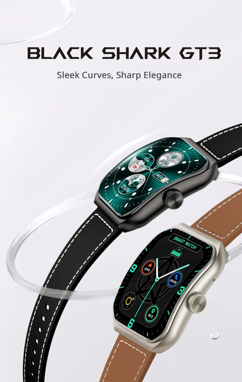 [Weltpremiere] Globale Version BLACKSHARK GT3 Smart Watch 1.96'' Curved Amoled Display Unterstützt Bluetooth-Anrufe Über 100 Sportmodi