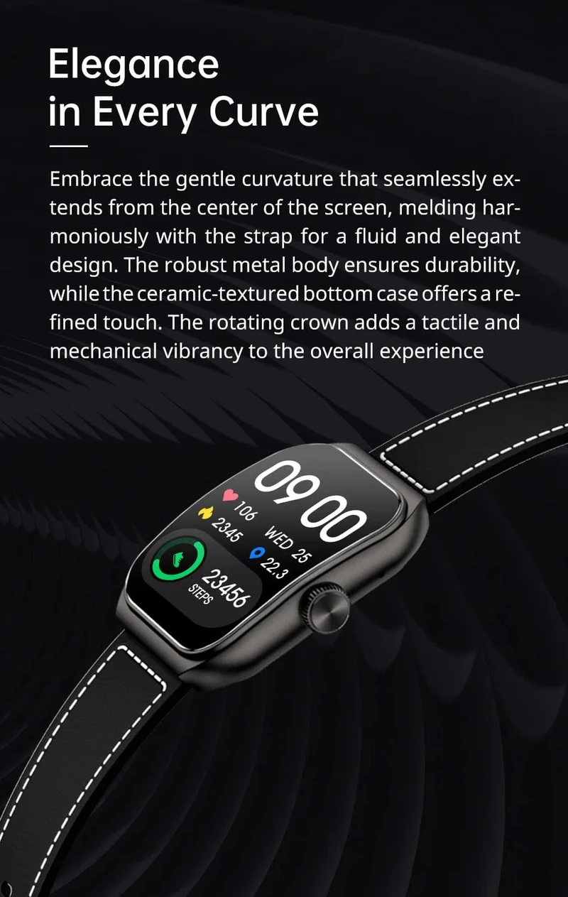 [Weltpremiere] Globale Version BLACKSHARK GT3 Smart Watch 1.96'' Curved Amoled Display Unterstützt Bluetooth-Anrufe Über 100 Sportmodi