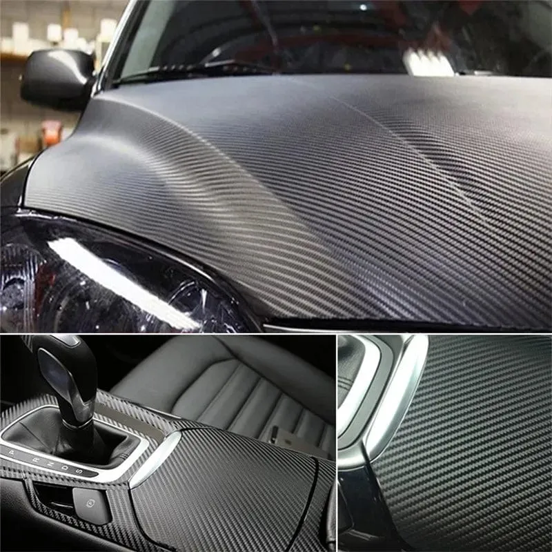 Auto-Styling 127 cm * 10 cm 3D Kohlefaser Auto Farbfilm Karosserieaufkleber Autodekoration Aufkleber DIY Auto-Tuning Autozubehör