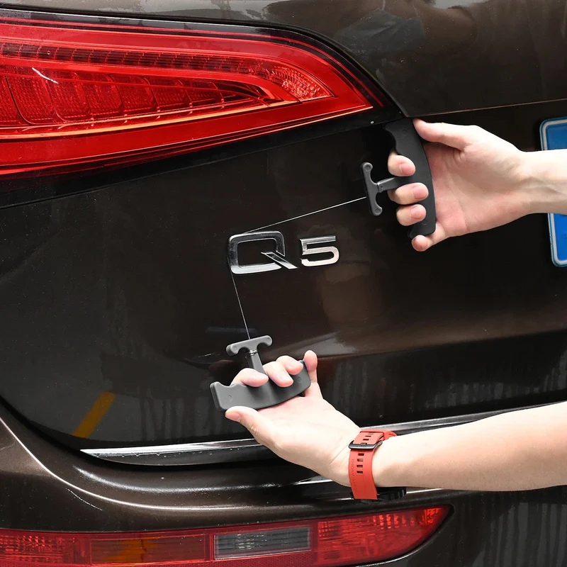 FOSHIO Auto-Emblem-Logo-Entferner-Werkzeug Fahrzeugkarosserie-Etikett-Aufkleber-Kleber-Peeling-Reinigung Automotive Spoiler Stripping Knifeless Wire