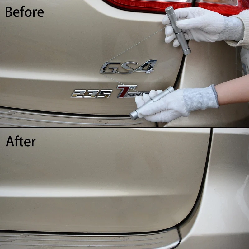 FOSHIO Auto-Emblem-Logo-Entferner-Werkzeug Fahrzeugkarosserie-Etikett-Aufkleber-Kleber-Peeling-Reinigung Automotive Spoiler Stripping Knifeless Wire