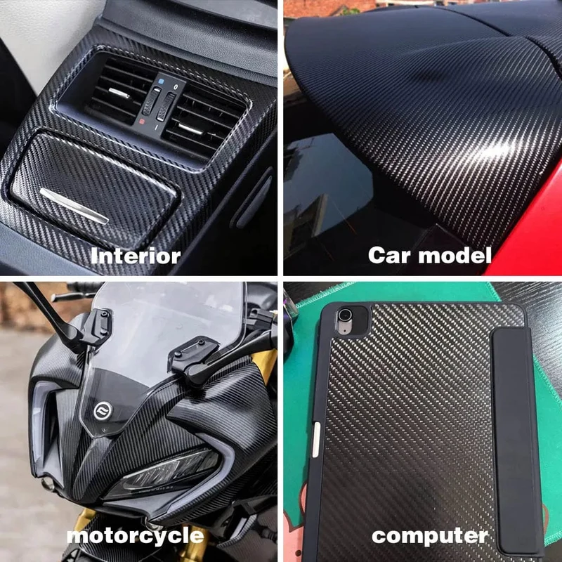 3D 4D 5D 6D 9D Carbonfaser-Vinyl-Autofolie, selbstklebender Schutzaufkleber für Autohaube, Motorradkarosserie, DIY-Aufkleber, Zubehör