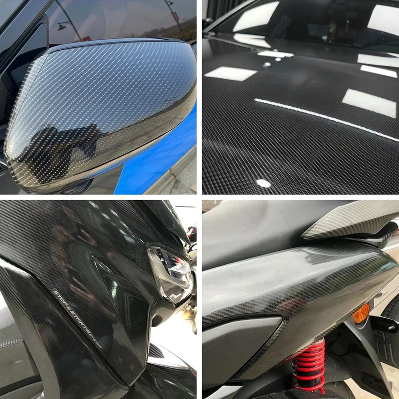3D 4D 5D 6D 9D Carbonfaser-Vinyl-Autofolie, selbstklebender Schutzaufkleber für Autohaube, Motorradkarosserie, DIY-Aufkleber, Zubehör