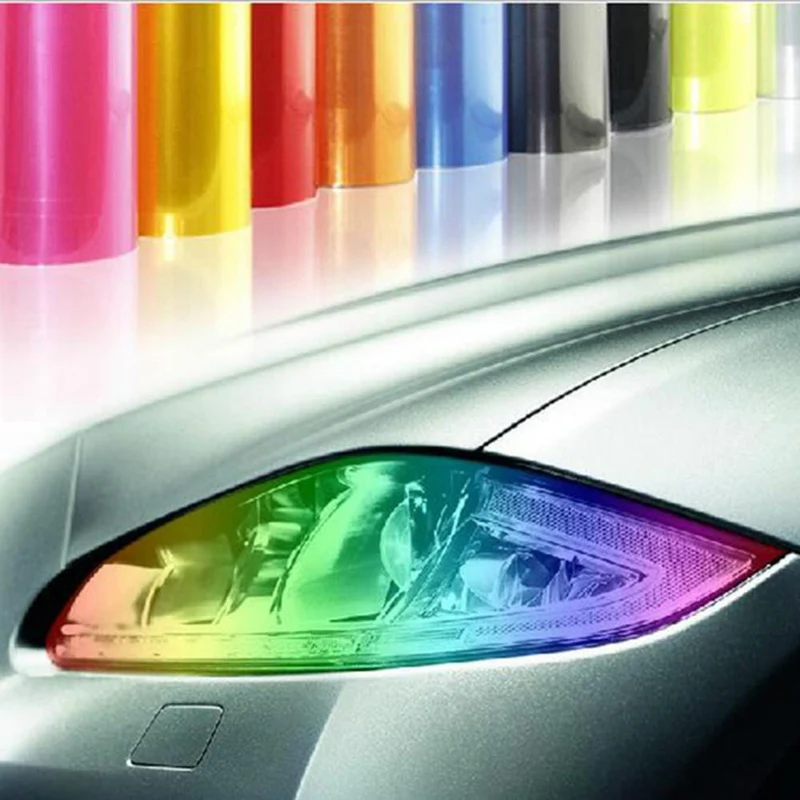 2024 neue glänzende Auto Licht Scheinwerfer Rücklicht Tönung Vinyl Film Aufkleber Blatt Nebel Licht Hinten Lampe Matt Rauch Film 30x60cm