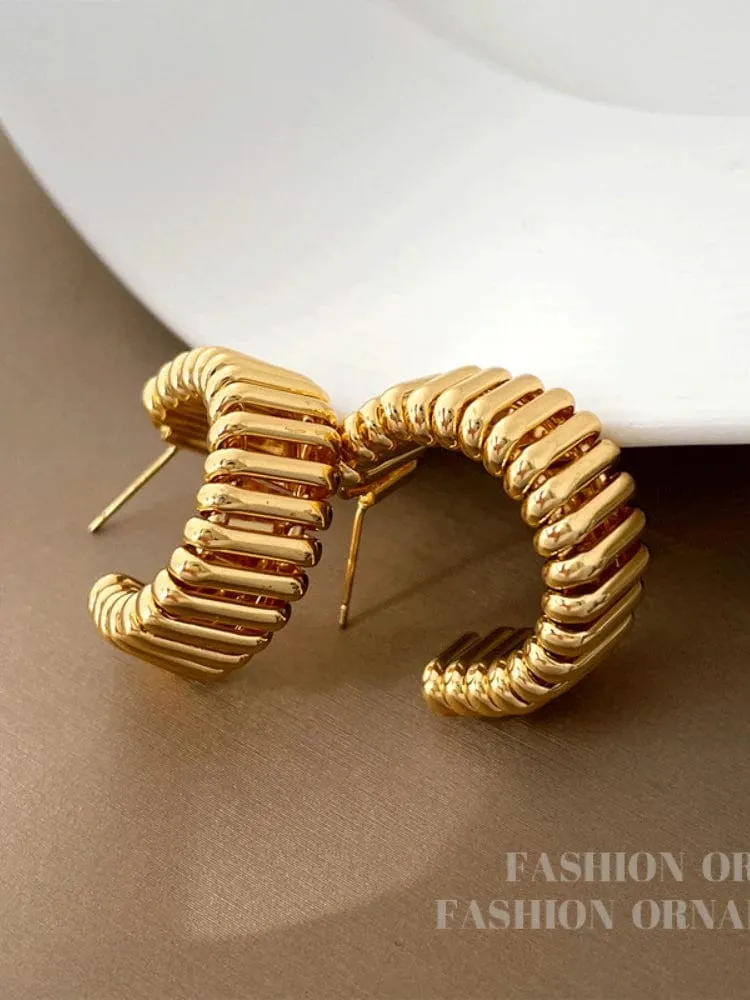 925 silber Nadel Moderne Schmuck Metall Hoop Ohrringe 2022 Neue Trend Heißer Verkauf Gold Farbe Mode Tropfen Ohrringe Für Frauen