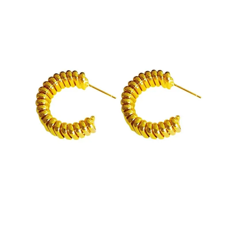 925 silber Nadel Moderne Schmuck Metall Hoop Ohrringe 2022 Neue Trend Heißer Verkauf Gold Farbe Mode Tropfen Ohrringe Für Frauen