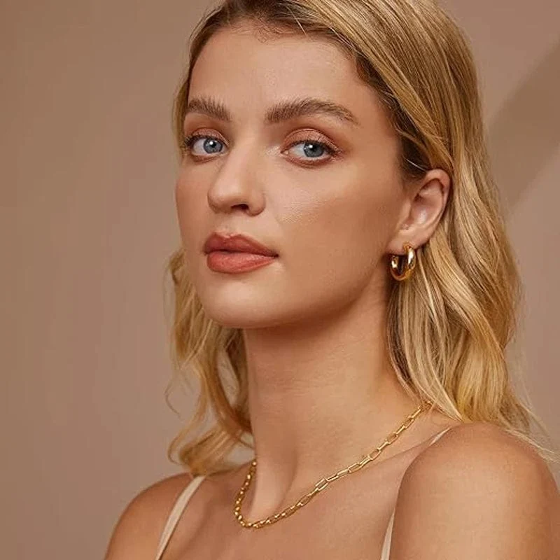 24-paar Vintage-Inspiriert Kleine Creolen Set für Frauen Elegante Geometrische Eisen Ohr Ornamente für Täglichen Tragen Geschenke 2024 Schmuck