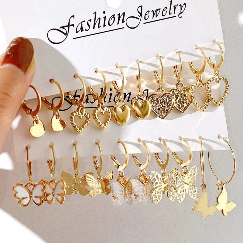 24-paar Vintage-Inspiriert Kleine Creolen Set für Frauen Elegante Geometrische Eisen Ohr Ornamente für Täglichen Tragen Geschenke 2024 Schmuck