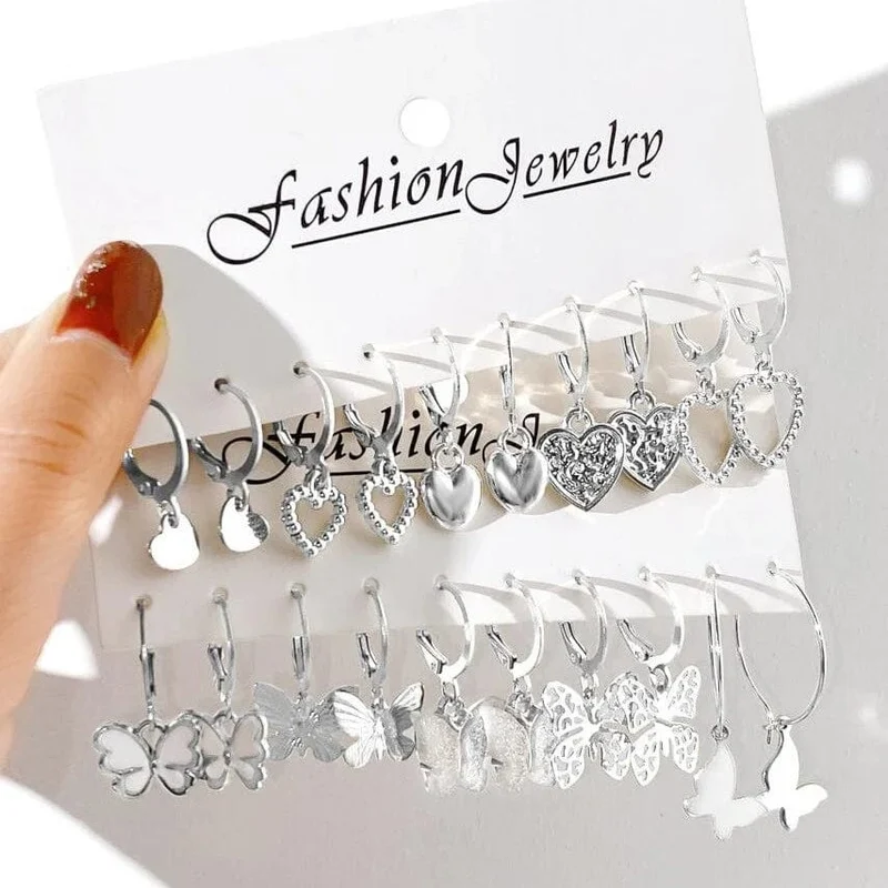 24-paar Vintage-Inspiriert Kleine Creolen Set für Frauen Elegante Geometrische Eisen Ohr Ornamente für Täglichen Tragen Geschenke 2024 Schmuck