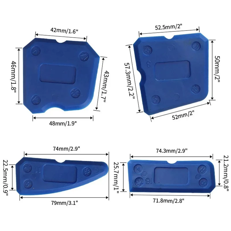4 stücke Silikon Glas Zement Schaber Dichtungsmittel Mörtel Entferner Werkzeug Home Finishing Abdichten Werkzeuge Hause Reinigung Hand Spachtel Werkzeug