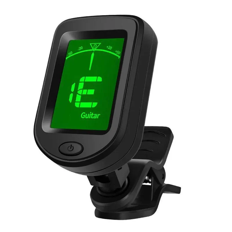 JT-02 Clip-On Elektronischer Gitarrentuner Digitaler Tontuner für E-Bass Gitarre Violine Ukulele Universal Drehbar Empfindlich