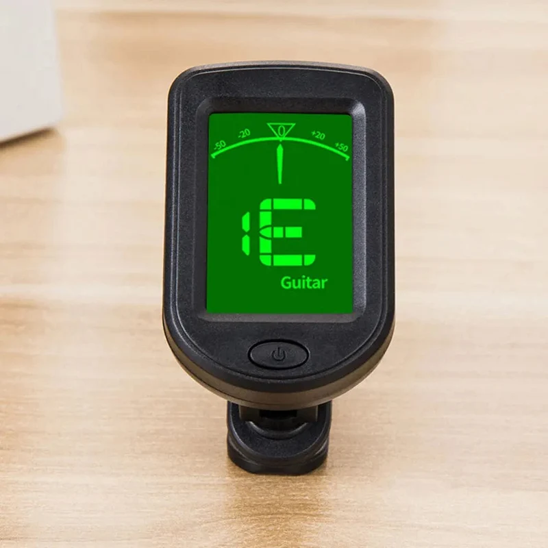 JT-02 Clip-On Elektronischer Gitarrentuner Digitaler Tontuner für E-Bass Gitarre Violine Ukulele Universal Drehbar Empfindlich