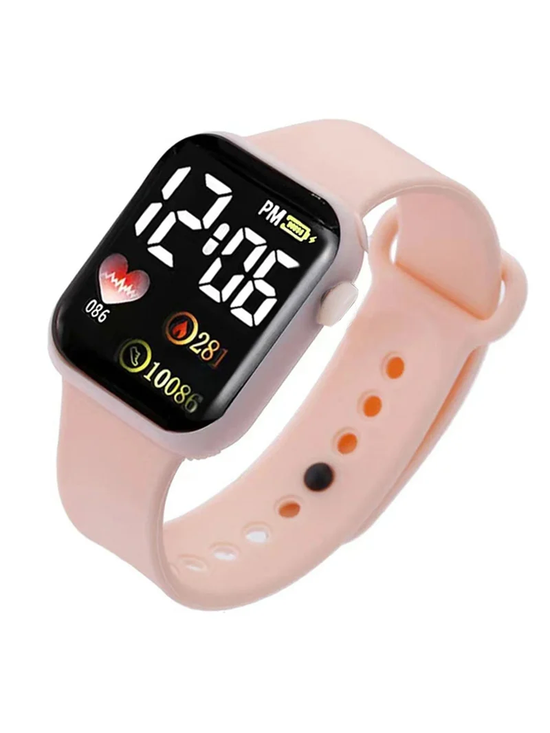 5 stücke Rechteckige klassische mode Mädchen frauen digitale uhr mit Liebe schmuck set analog uhr geschenk