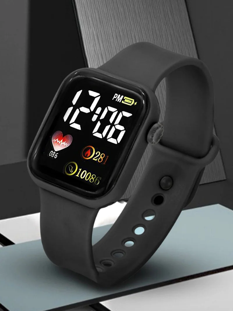 5 stücke Rechteckige klassische mode Mädchen frauen digitale uhr mit Liebe schmuck set analog uhr geschenk