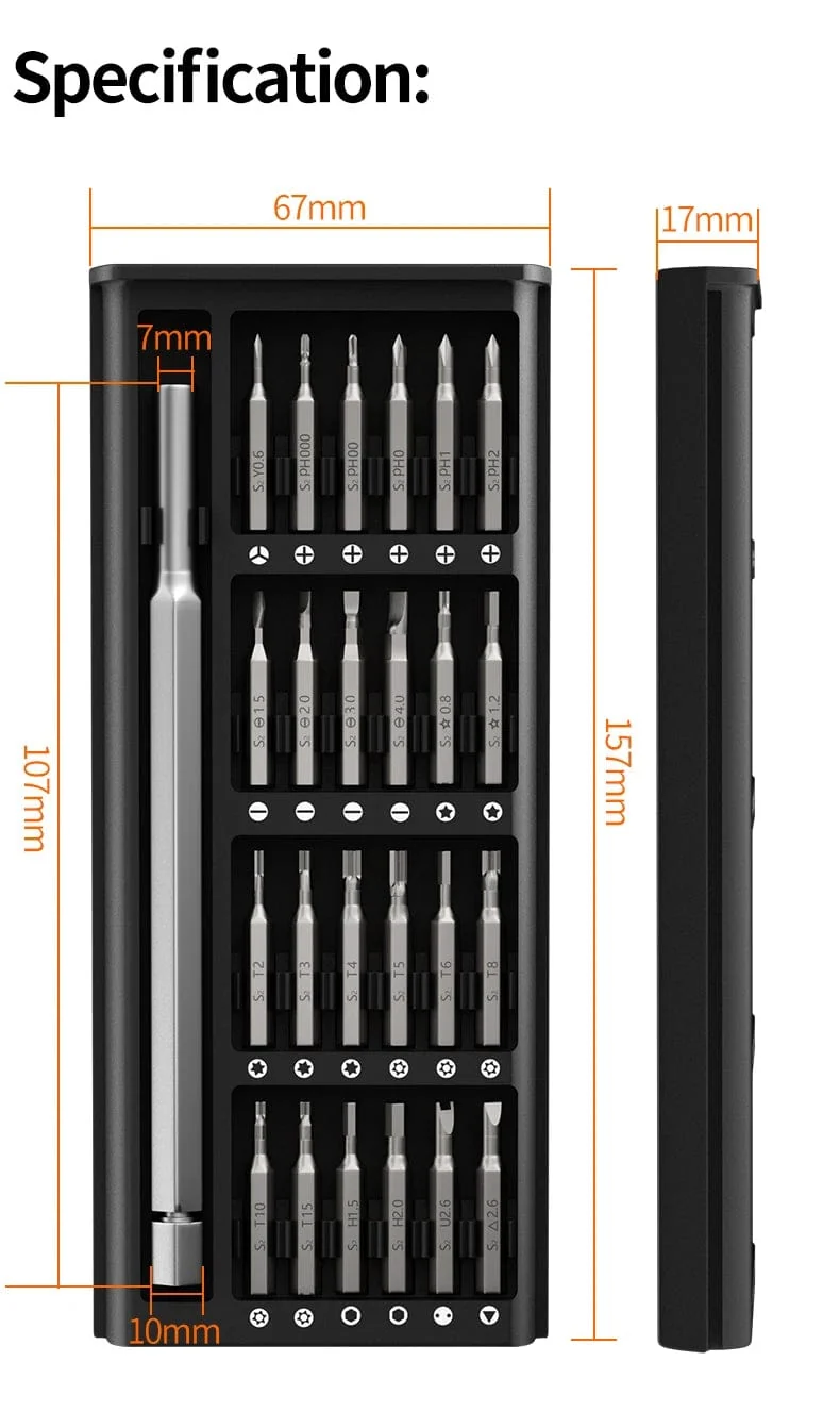 25-in-1-Schraubendreher-Set mit präzisem magnetischem Multifunktions-Haushaltswerkzeug für die Demontage und Reparatur von Smart Home-PC-Telefonen