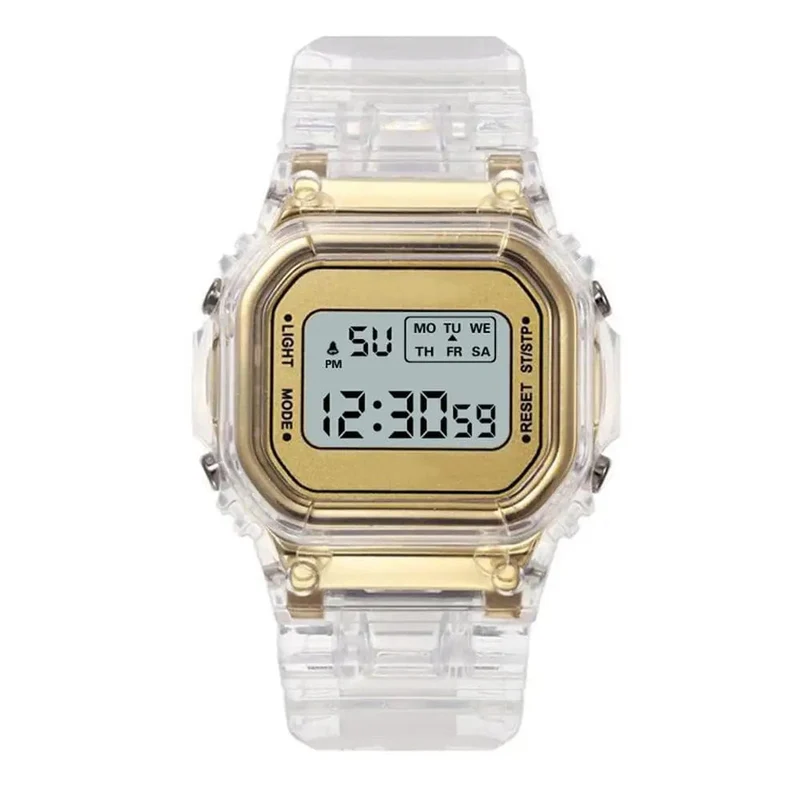 Luxus frauen Rose Gold Silikon Uhren Frauen Mode LED Digital Uhr Casual Damen Elektronische Uhr Reloj Mujer 2022