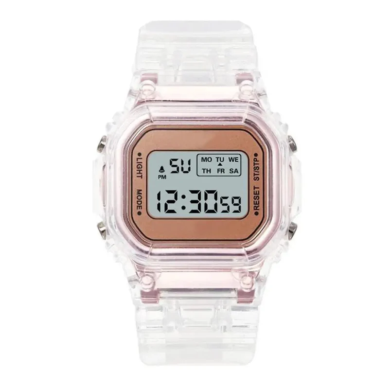 Luxus frauen Rose Gold Silikon Uhren Frauen Mode LED Digital Uhr Casual Damen Elektronische Uhr Reloj Mujer 2022
