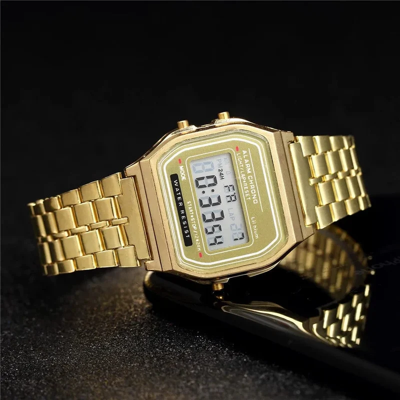 Luxus frauen Rose Gold Silikon Uhren Frauen Mode LED Digital Uhr Casual Damen Elektronische Uhr Reloj Mujer 2022