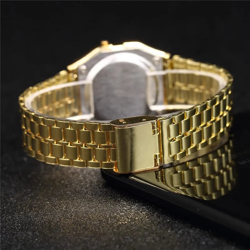 Luxus frauen Rose Gold Silikon Uhren Frauen Mode LED Digital Uhr Casual Damen Elektronische Uhr Reloj Mujer 2022