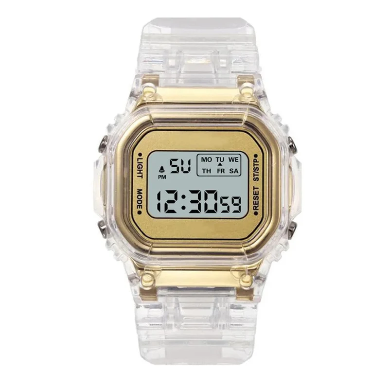 Luxus frauen Rose Gold Silikon Uhren Frauen Mode LED Digital Uhr Casual Damen Elektronische Uhr Reloj Mujer 2022