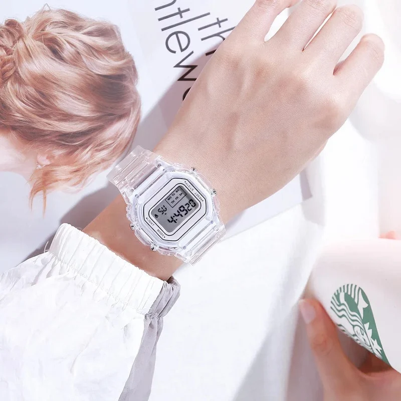 Luxus frauen Rose Gold Silikon Uhren Frauen Mode LED Digital Uhr Casual Damen Elektronische Uhr Reloj Mujer 2022
