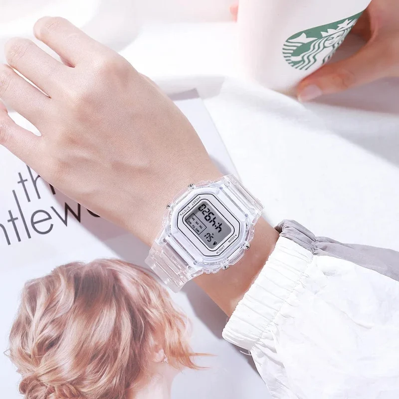 Luxus frauen Rose Gold Silikon Uhren Frauen Mode LED Digital Uhr Casual Damen Elektronische Uhr Reloj Mujer 2022