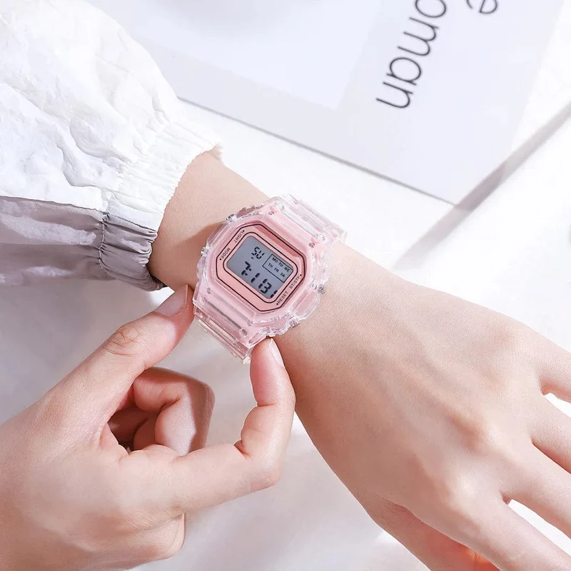 Luxus frauen Rose Gold Silikon Uhren Frauen Mode LED Digital Uhr Casual Damen Elektronische Uhr Reloj Mujer 2022